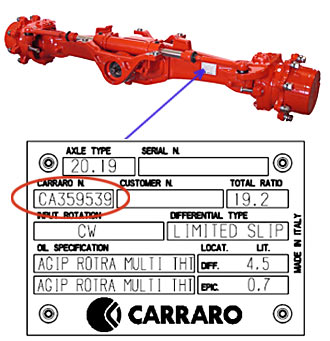 Les plaques d' identification Carraro